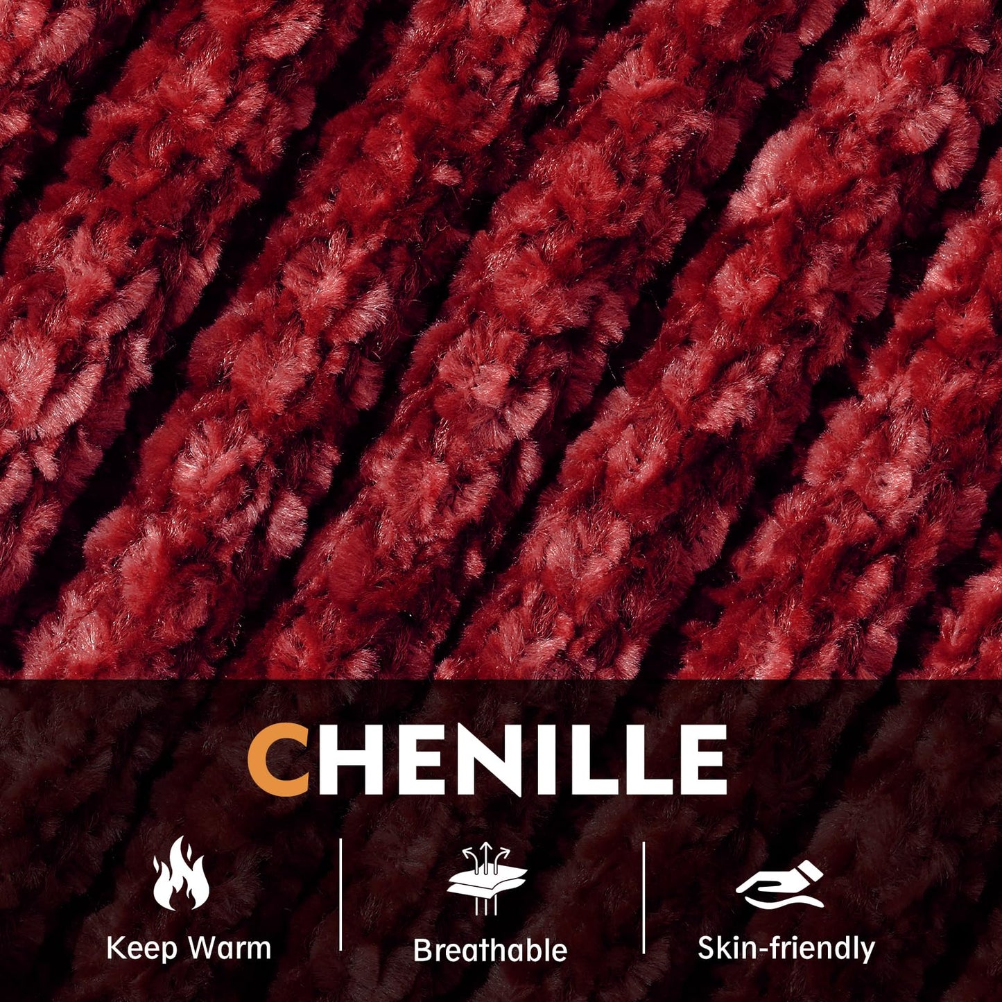 Winter Beanie Hat Circle Scarf Gloves Set for Men Women, Thick Warm Chenille Skull Cap Touchscreen Gloves Neck Warmer