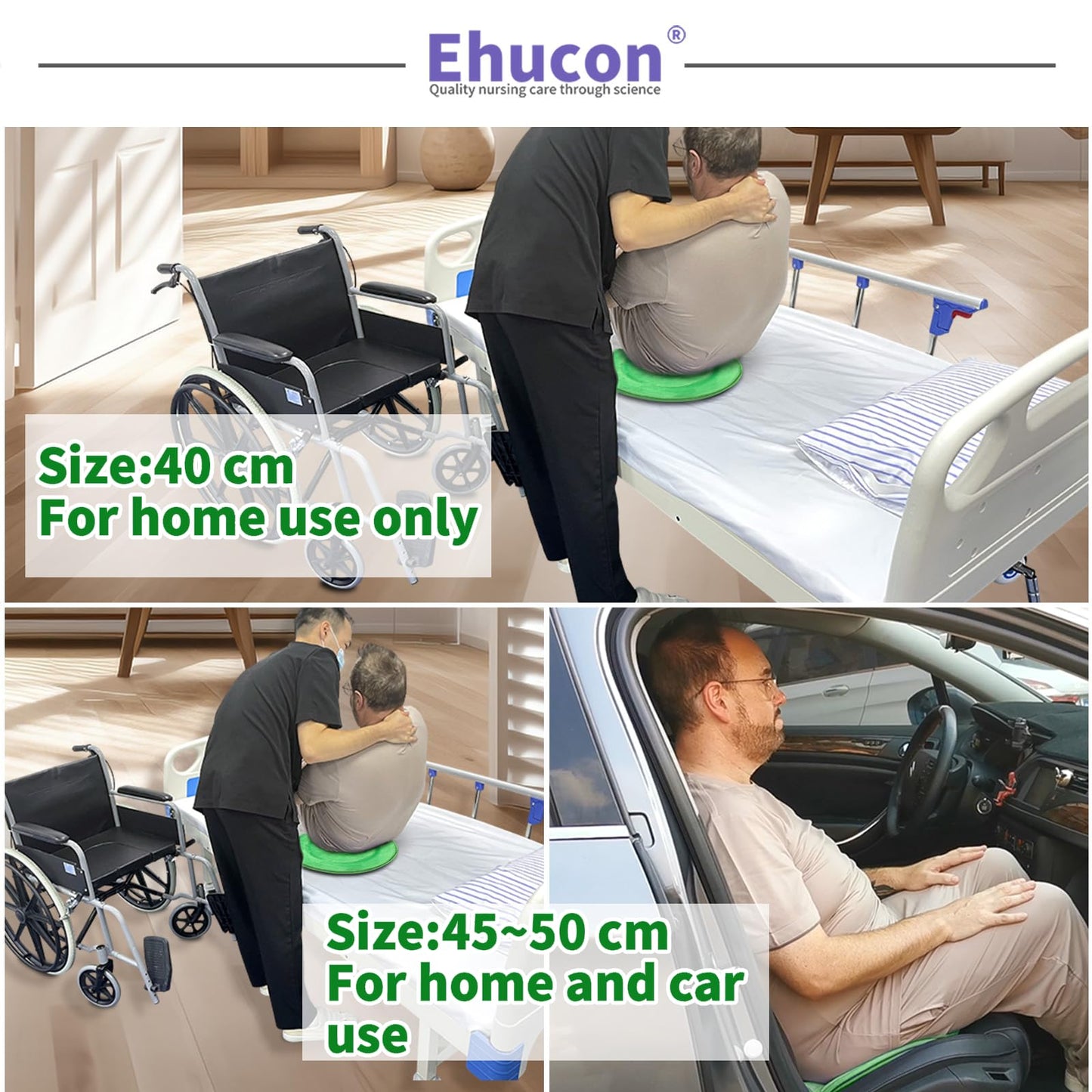 360 Degree Swivel Seat Cushion for Car or Chair,Rotating Seat Cushion Pivot Disc Pad for Elderly,Swivel Car Seat Chair Assist for Elderly to Turning Easily from Bed to Wheelchair