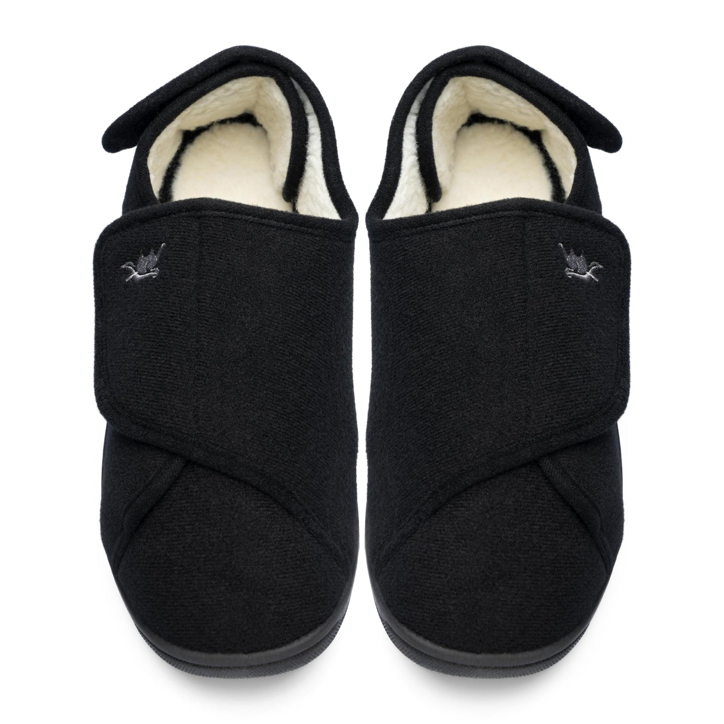 Mens Extra Wide Width Diabetic Slippers Memory Foam With Adjustable Soft Non-Slip Orthopedic House Shoes for Elderly Swollen Feet, Arthritis, Edema