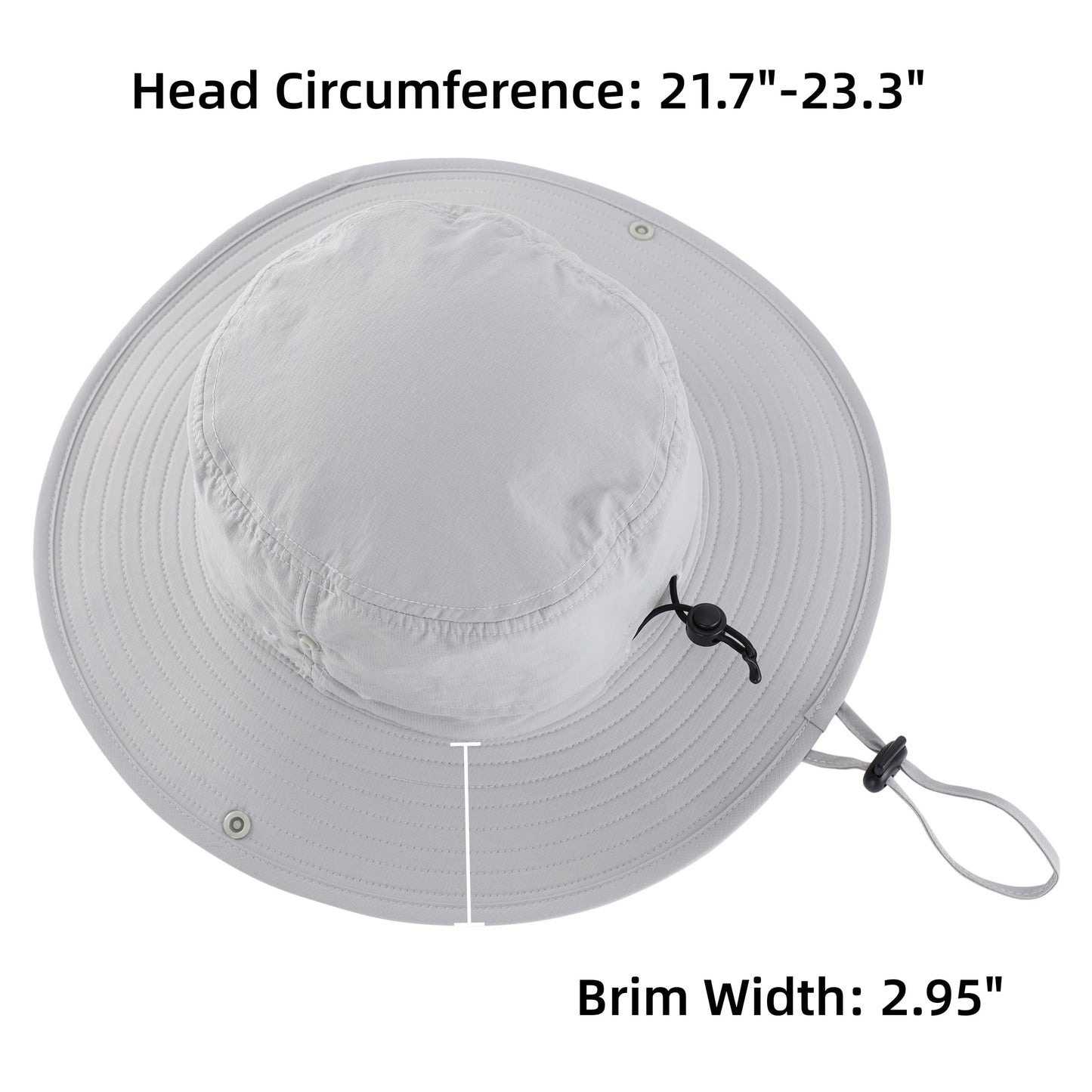 Connectyle Sun Hat for Men Women Outdoor UV Protection Safari Hat for Fishing Hiking Gardening Breathable Cowboy Hat UPF50