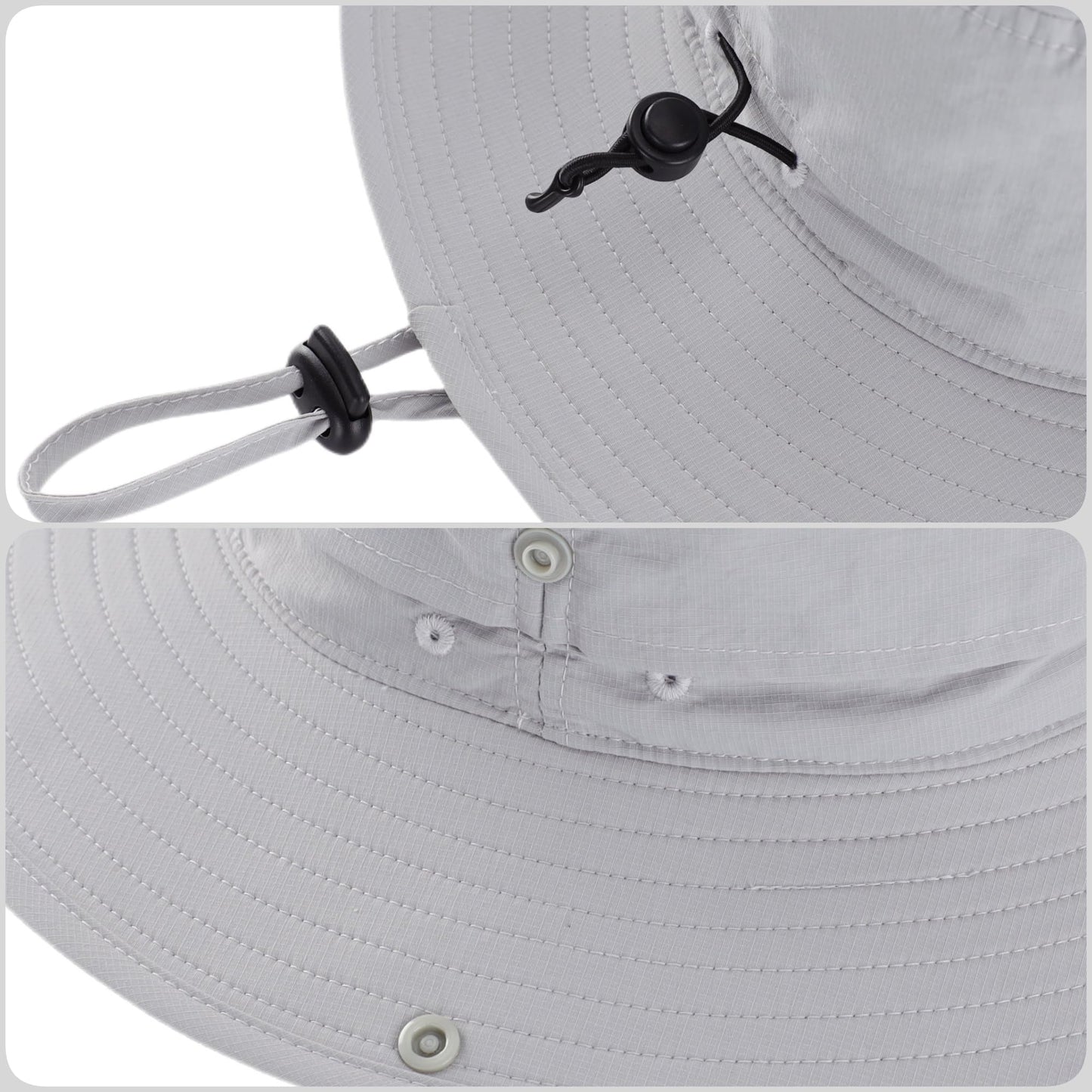 Connectyle Sun Hat for Men Women Outdoor UV Protection Safari Hat for Fishing Hiking Gardening Breathable Cowboy Hat UPF50