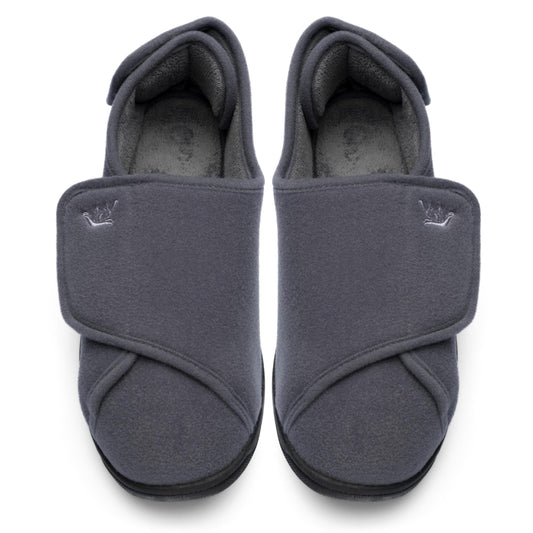 Mens Extra Wide Width Diabetic Slippers Memory Foam With Adjustable Soft Non-Slip Orthopedic House Shoes for Elderly Swollen Feet, Arthritis, Edema