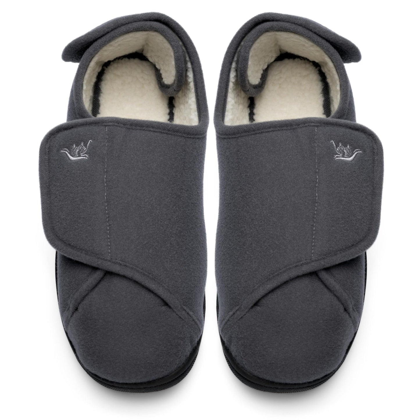 Mens Extra Wide Width Diabetic Slippers Memory Foam With Adjustable Soft Non-Slip Orthopedic House Shoes for Elderly Swollen Feet, Arthritis, Edema