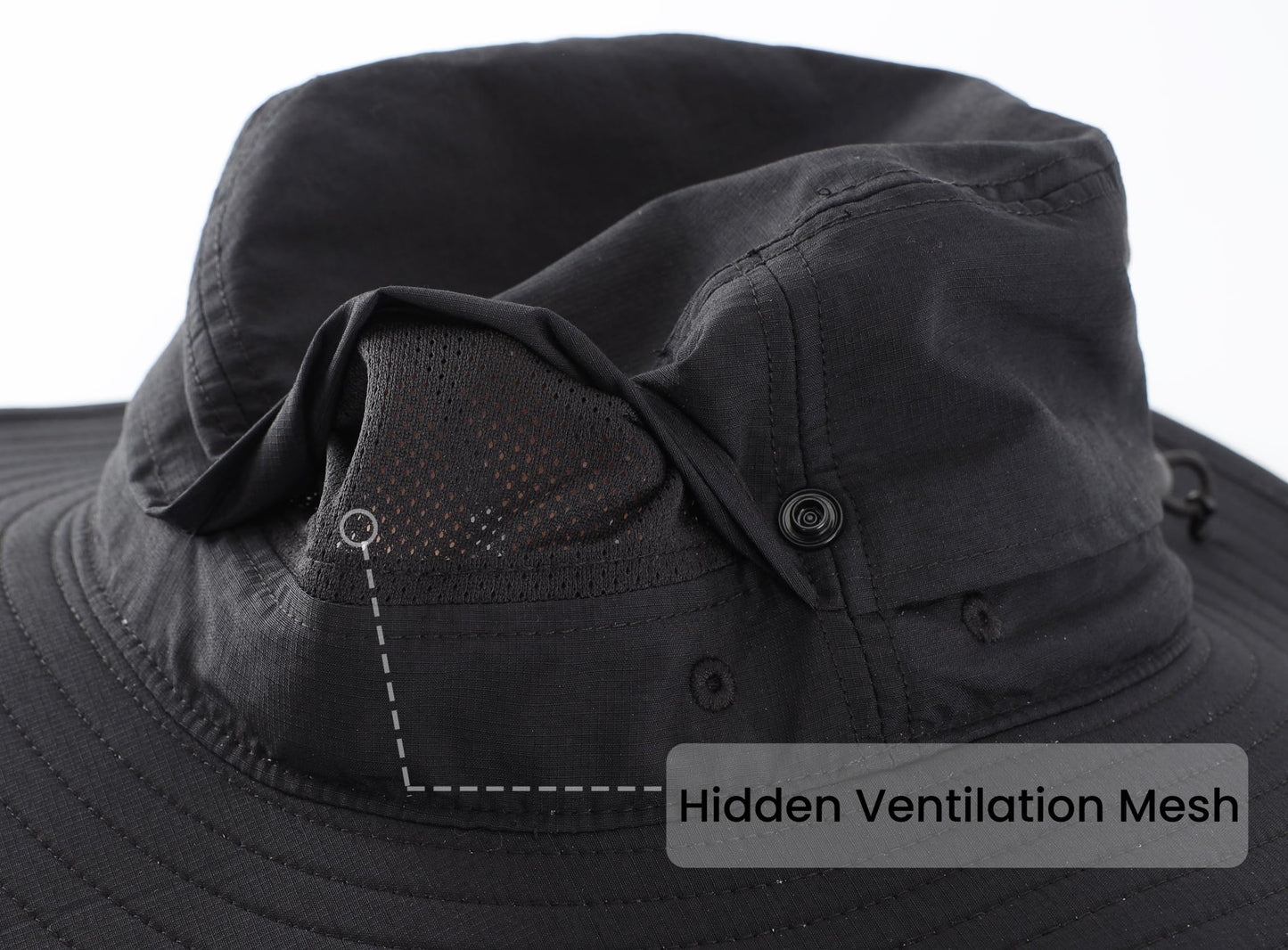 Connectyle Sun Hat for Men Women Outdoor UV Protection Safari Hat for Fishing Hiking Gardening Breathable Cowboy Hat UPF50