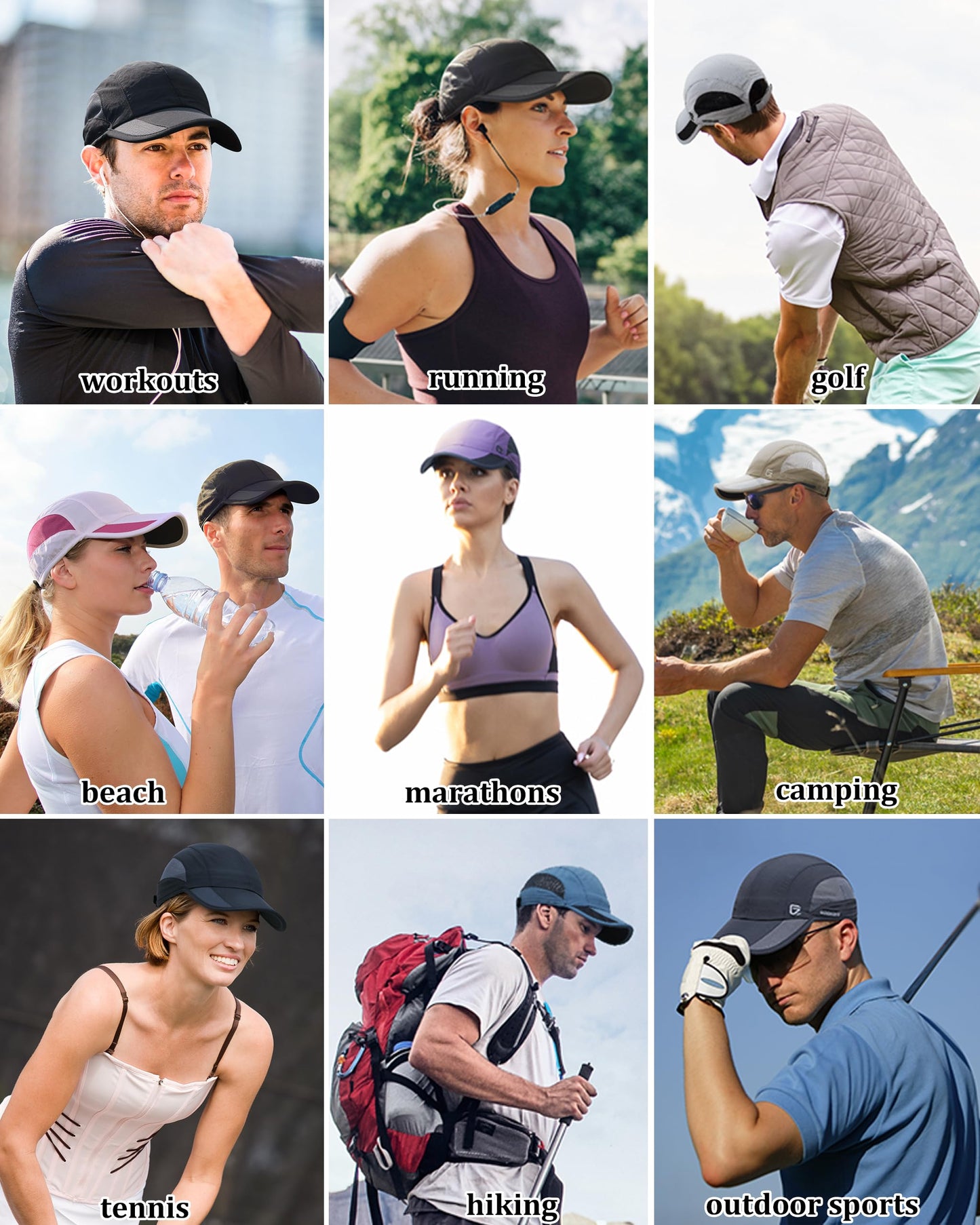 GADIEMKENSD Quick Dry Run Hat Cooling Breathable Mesh