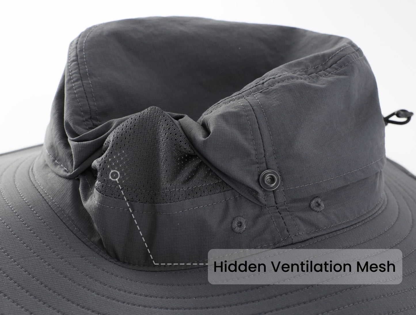 Connectyle Sun Hat for Men Women Outdoor UV Protection Safari Hat for Fishing Hiking Gardening Breathable Cowboy Hat UPF50