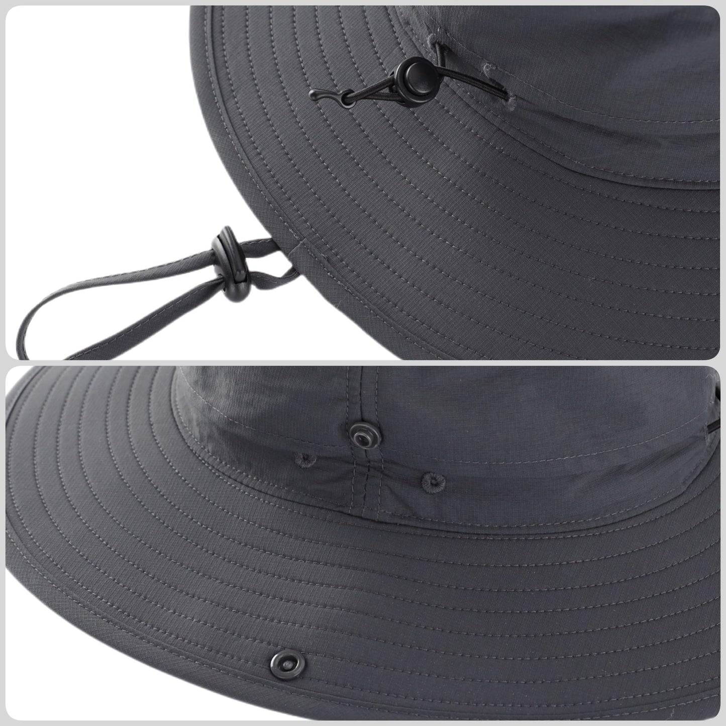 Connectyle Sun Hat for Men Women Outdoor UV Protection Safari Hat for Fishing Hiking Gardening Breathable Cowboy Hat UPF50