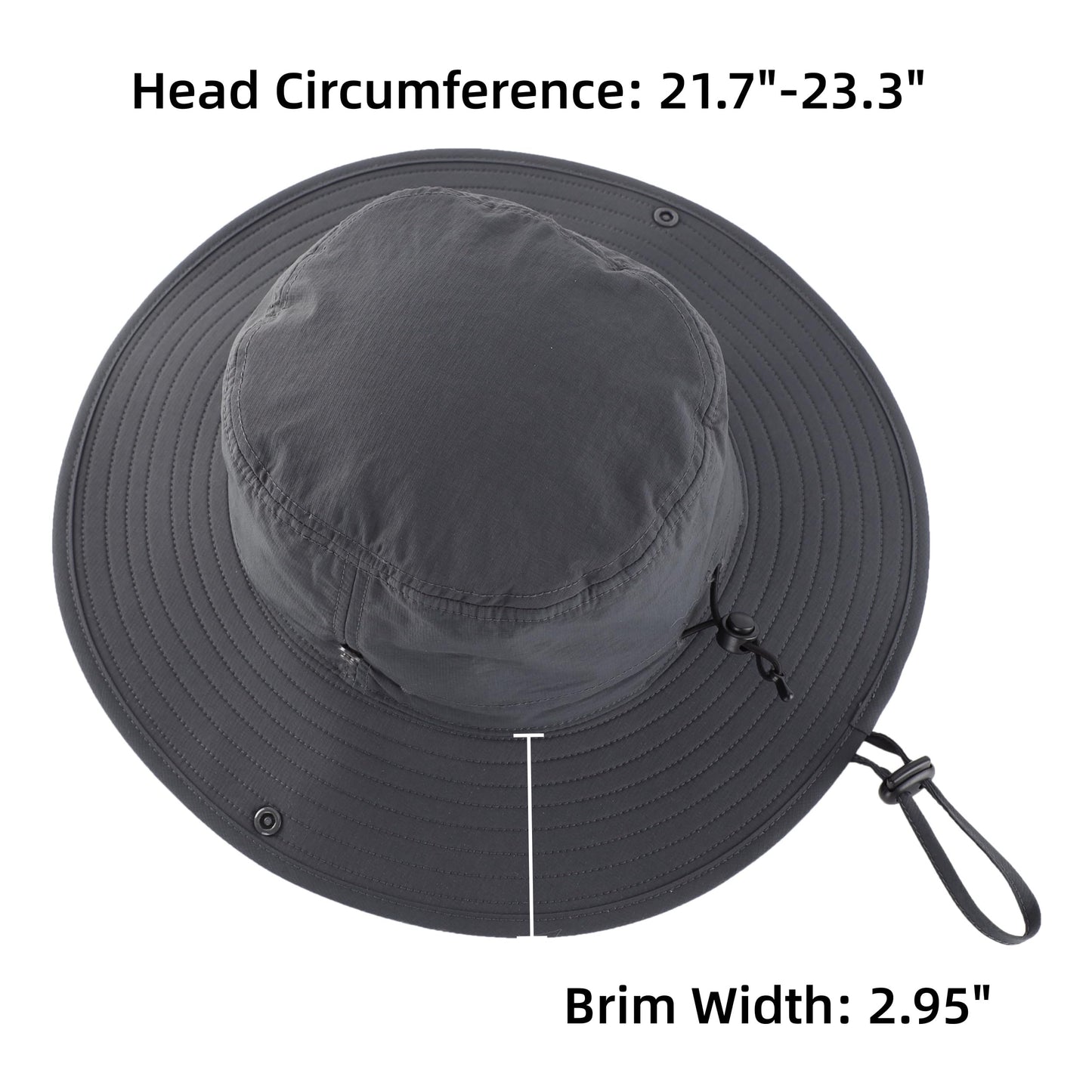 Connectyle Sun Hat for Men Women Outdoor UV Protection Safari Hat for Fishing Hiking Gardening Breathable Cowboy Hat UPF50