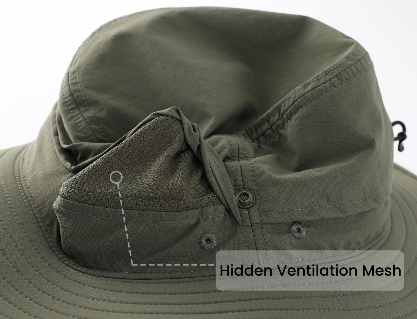 Connectyle Sun Hat for Men Women Outdoor UV Protection Safari Hat for Fishing Hiking Gardening Breathable Cowboy Hat UPF50