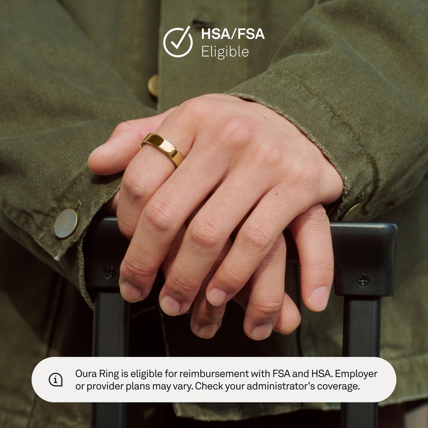 Oura Ring 5 - Gold - Size 8 - World’s Smallest Smart Ring - Sleep, Activity, Women’s Health, AI Advisor, 1 Week of Battery Life, Size Before You Buy, Android & iOS Compatible