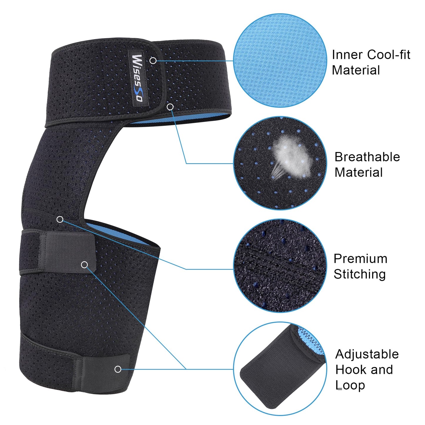 Hip Brace, Groin Wrap Hip Braces for Sciatica Pain Relief, Thigh Support for Groin, Thigh, Hamstring, Pulled Muscle Injury, Sciatic Nerve Brace For Men and Women, Pink