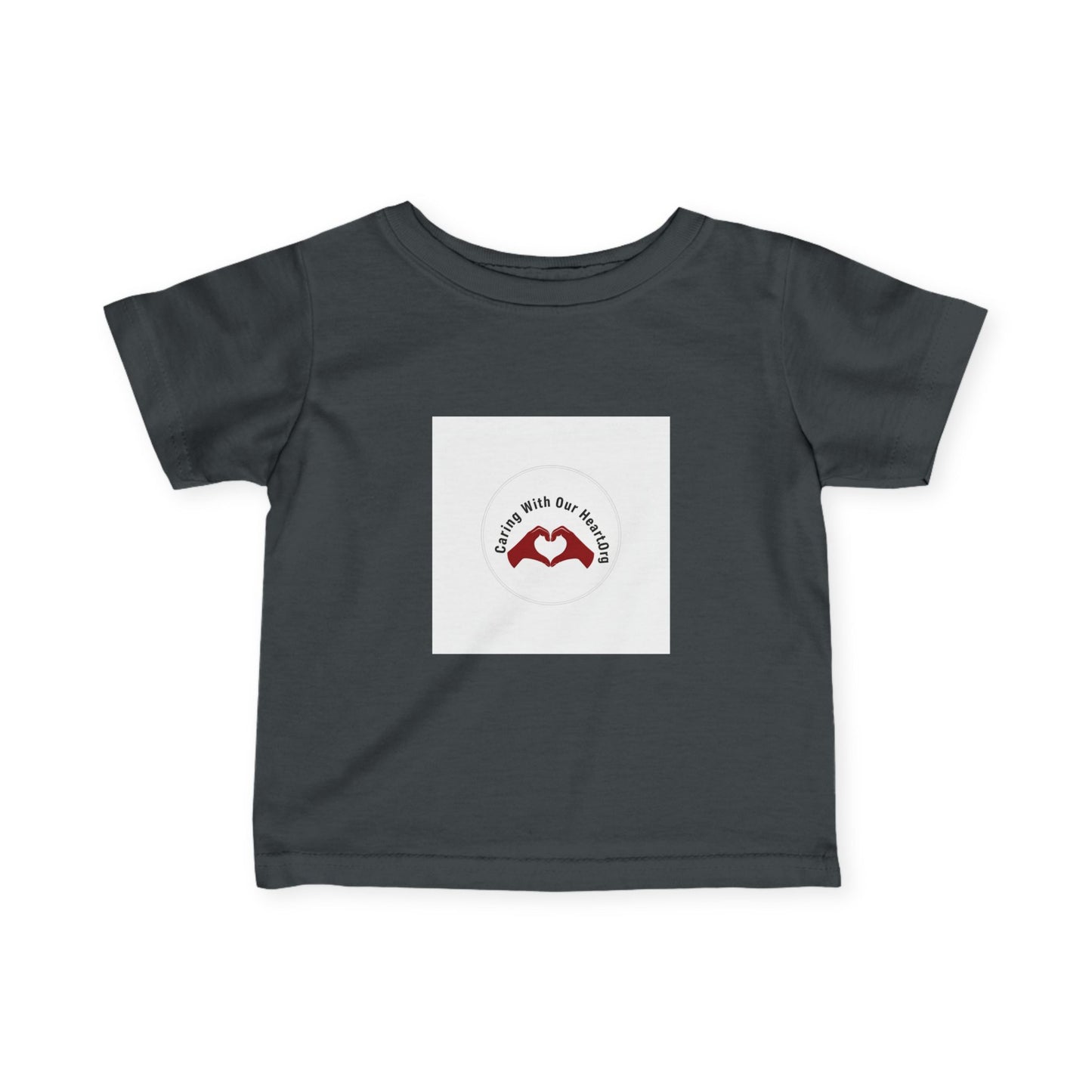Infant Tee — "Made with Love" Heart Hands Baby T‑Shirt