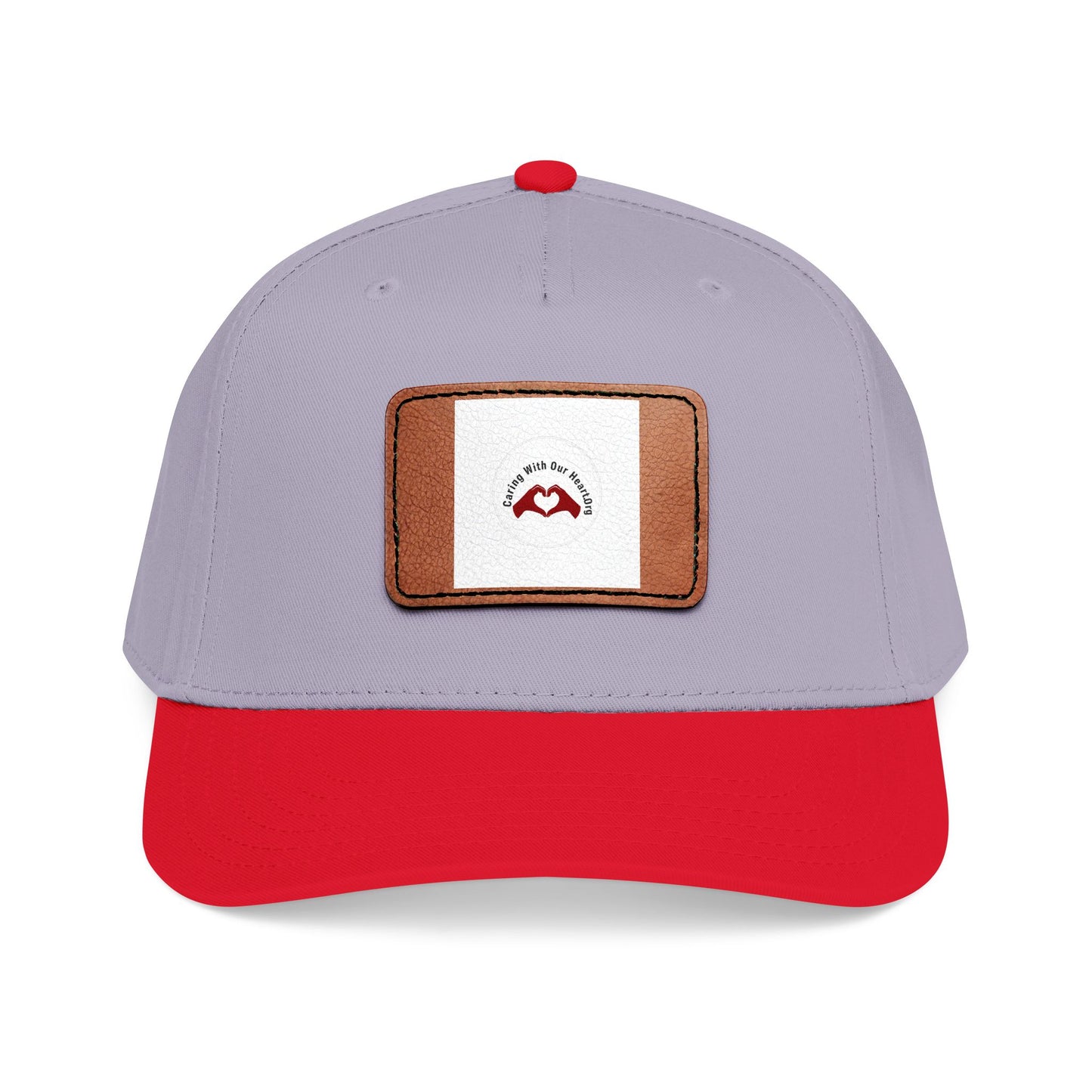 Leather Patch Baseball Cap — Retro Mustache Logo