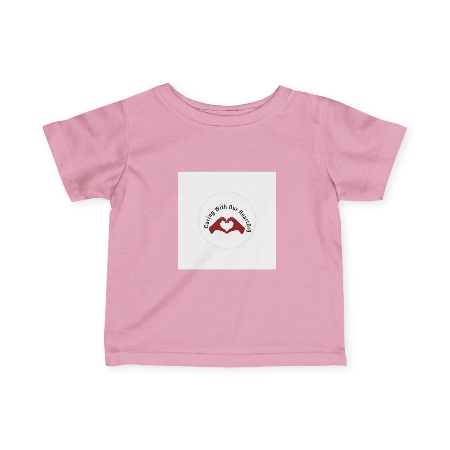 Infant Tee — "Made with Love" Heart Hands Baby T‑Shirt