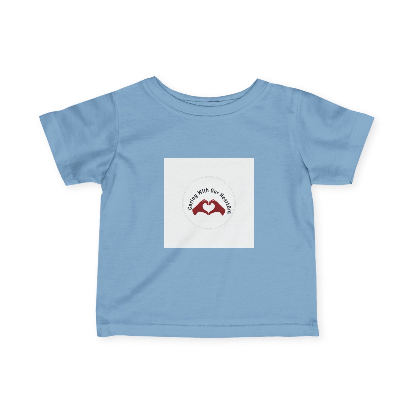 Infant Tee — "Made with Love" Heart Hands Baby T‑Shirt