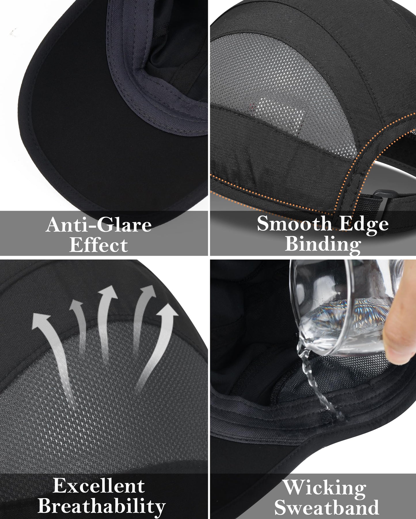 GADIEMKENSD Quick Dry Run Hat Cooling Breathable Mesh