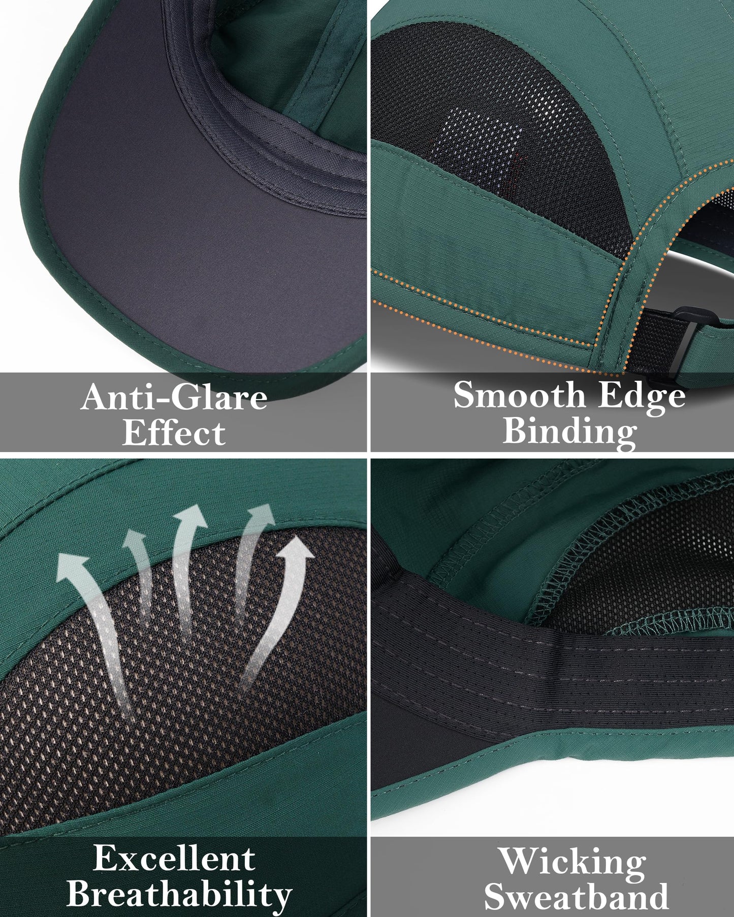 GADIEMKENSD Quick Dry Run Hat Cooling Breathable Mesh