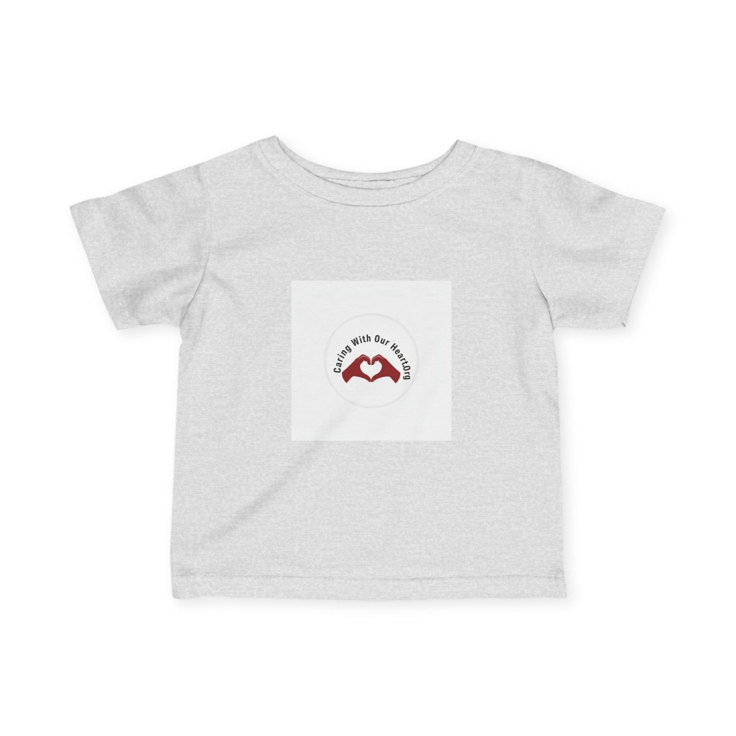 Infant Tee — "Made with Love" Heart Hands Baby T‑Shirt