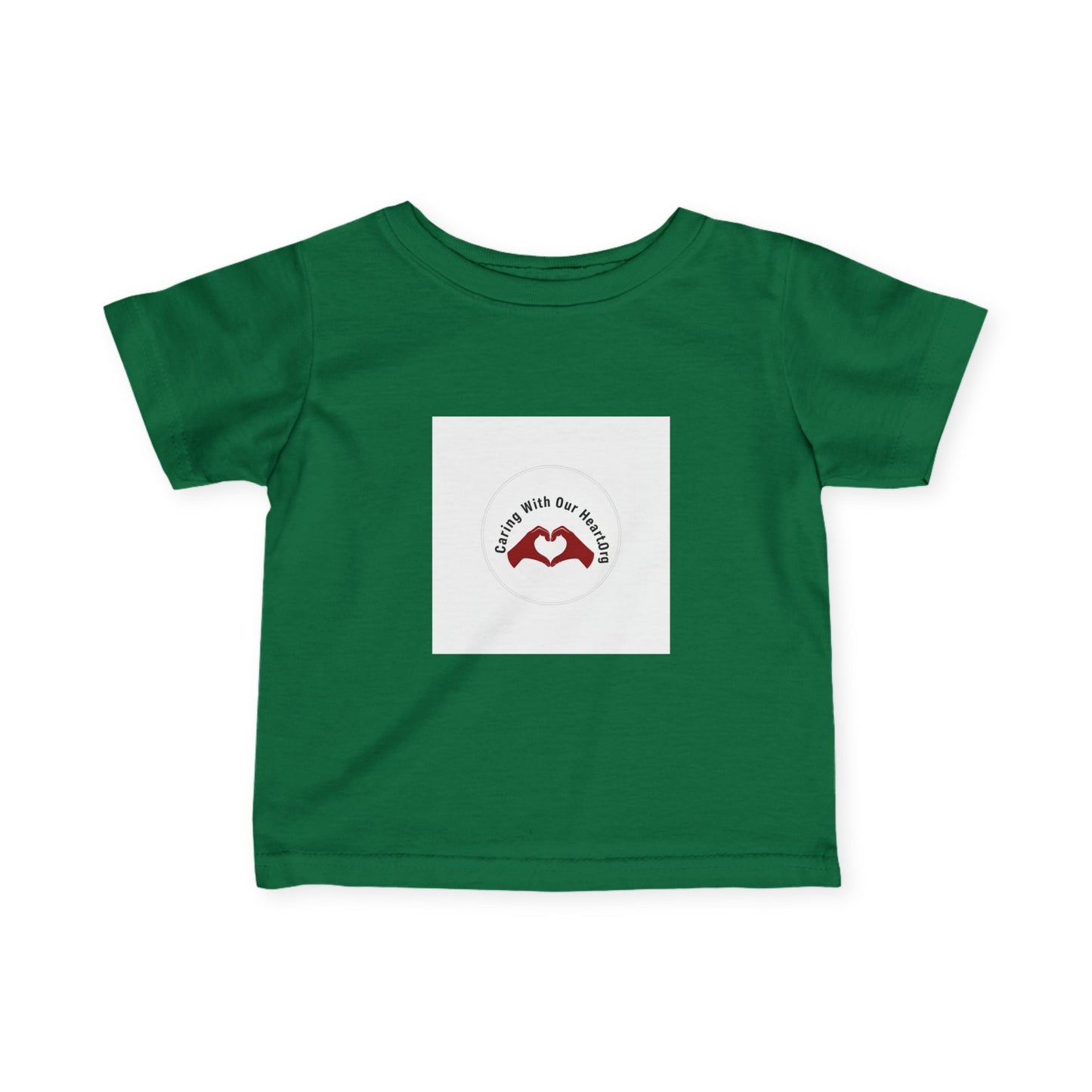 Infant Tee — "Made with Love" Heart Hands Baby T‑Shirt
