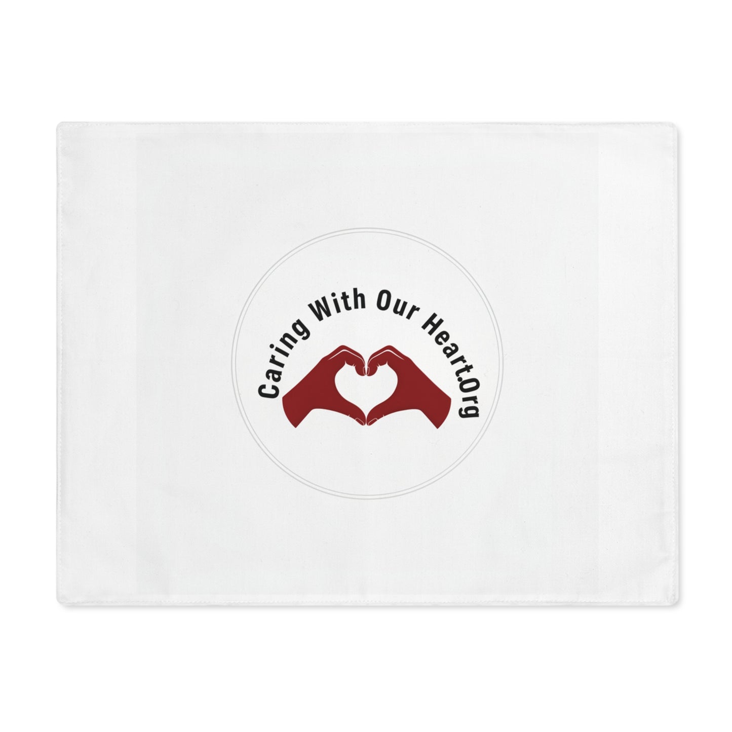 Caring With Our Heart Logo Placemat — Heart Hands Table Mat