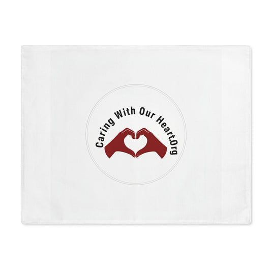 Caring With Our Heart Logo Placemat — Heart Hands Table Mat