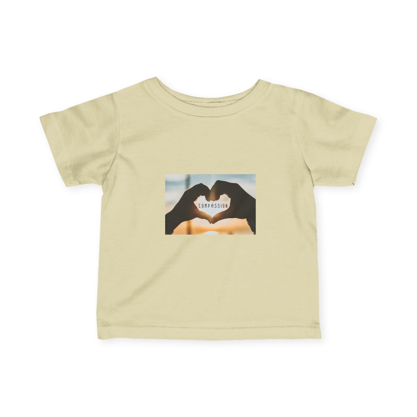 Infant Tee — Heart Hands Photo with 'Love' Text Baby Shirt