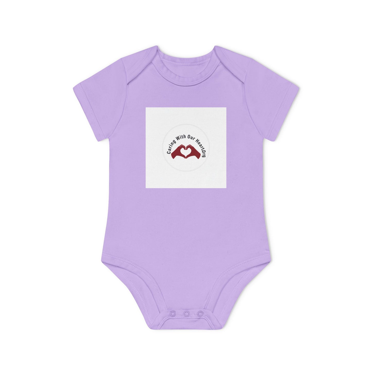 Baby Bodysuit — "Love You to the Moon" Heart Hands Organic Infant Onesie